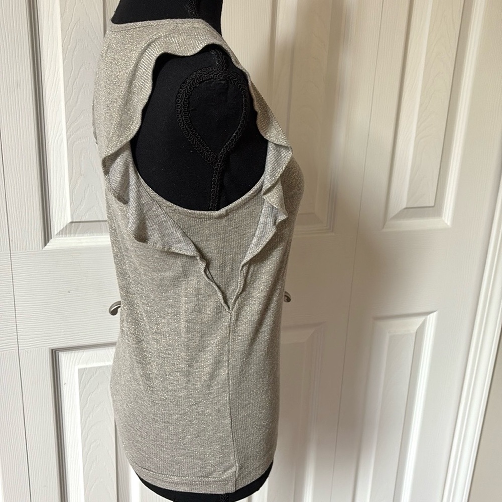 Madewell Metallic Ruffle Tank Top - Picture 10 of 13
